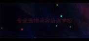专业宠物美容培训学校