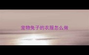宠物兔子的衣服怎么做