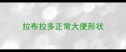 拉布拉多正常大便形状