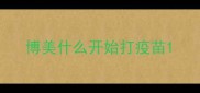 博美什么开始打疫苗