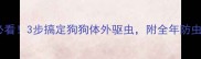 新手必看3步搞定狗狗体外驱虫附全年防虫日历