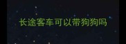 长途客车可以带狗狗吗