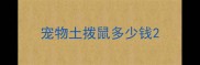 宠物土拨鼠多少钱