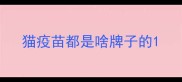 猫疫苗都是啥牌子的