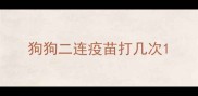 狗狗二连疫苗打几次