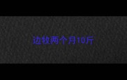 边牧两个月10斤