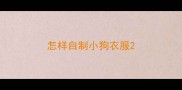 怎样自制小狗衣服