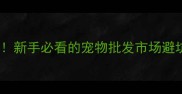 小狗低价采购源头直供新手必看的宠物批发市场避坑指南附采购清单