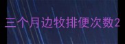 三个月边牧排便次数