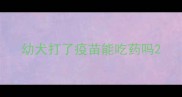 幼犬打了疫苗能吃药吗