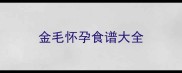 金毛怀孕食谱大全