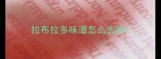 拉布拉多味道怎么去除