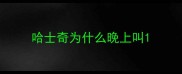 哈士奇为什么晚上叫
