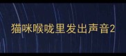 猫咪喉咙里发出声音