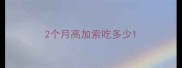 2个月高加索吃多少
