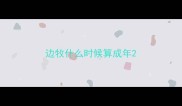 边牧什么时候算成年