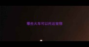 哪些火车可以托运宠物