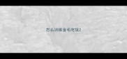 怎么训练金毛吃饭