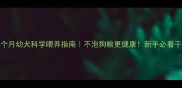 2-3个月幼犬科学喂养指南不泡狗粮更健康新手必看干货