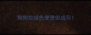 狗狗拉绿色便便但成形