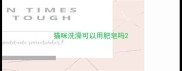 猫咪洗澡可以用肥皂吗