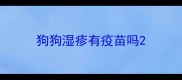 狗狗湿疹有疫苗吗