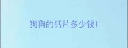 狗狗的钙片多少钱