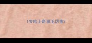 1岁哈士奇脱毛厉害