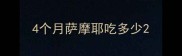 4个月萨摩耶吃多少