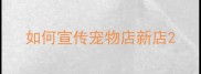 如何宣传宠物店新店