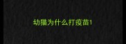 幼猫为什么打疫苗