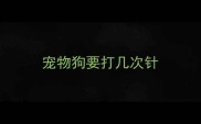 宠物狗要打几次针