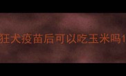 狂犬疫苗后可以吃玉米吗