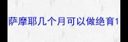 萨摩耶几个月可以做绝育
