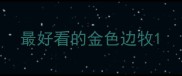 最好看的金色边牧
