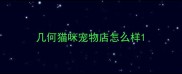 几何猫咪宠物店怎么样