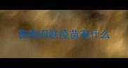 狗狗四联疫苗有什么