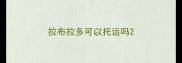 拉布拉多可以托运吗