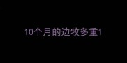 10个月的边牧多重